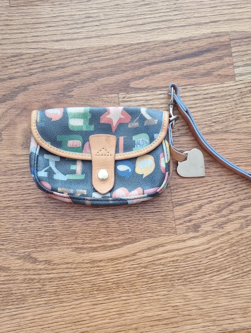 Dooney & Bourke Vintage Multicolor Monogram Wristlet